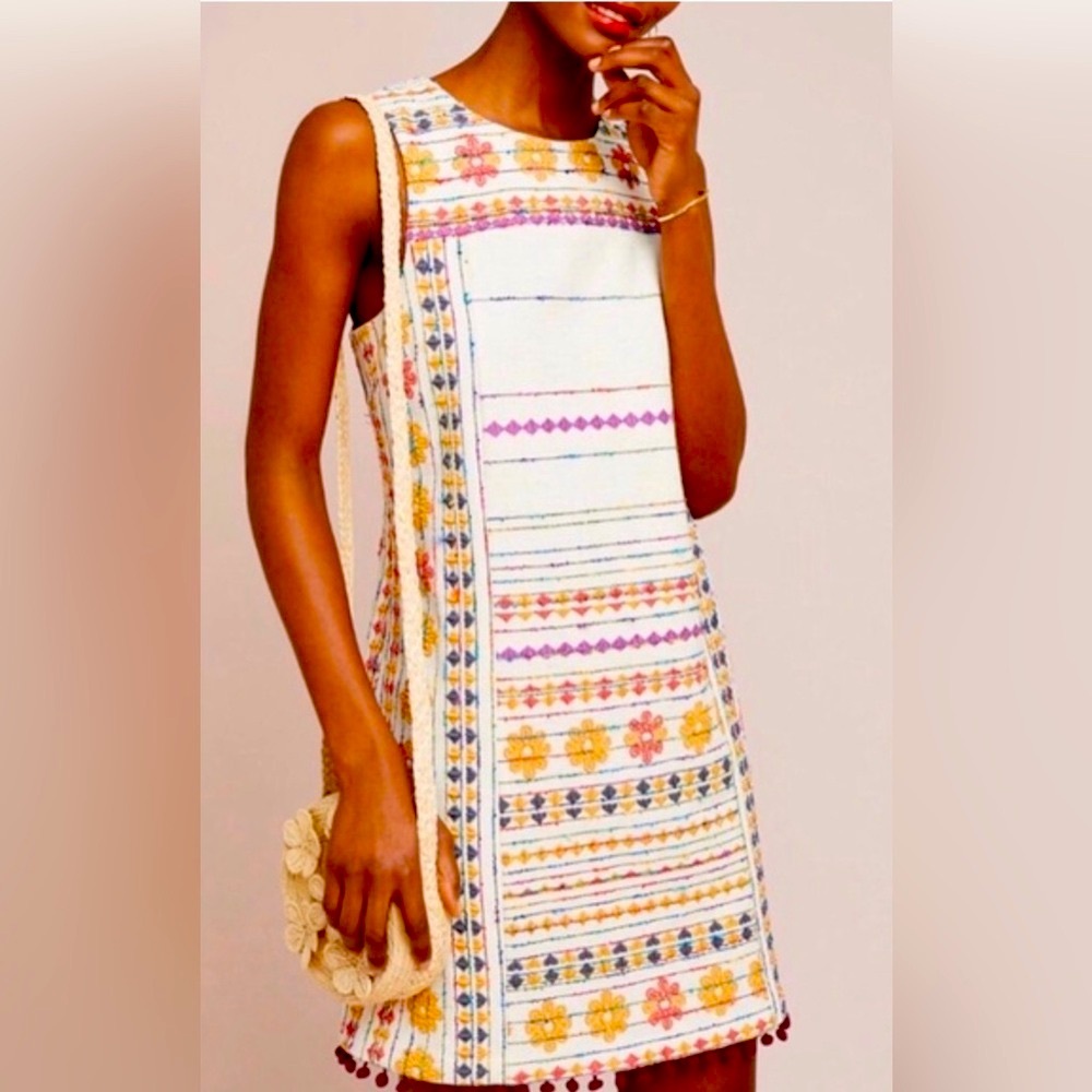 NWT Antropologie Akemi- Kin gorgeous embroidered dress size 8